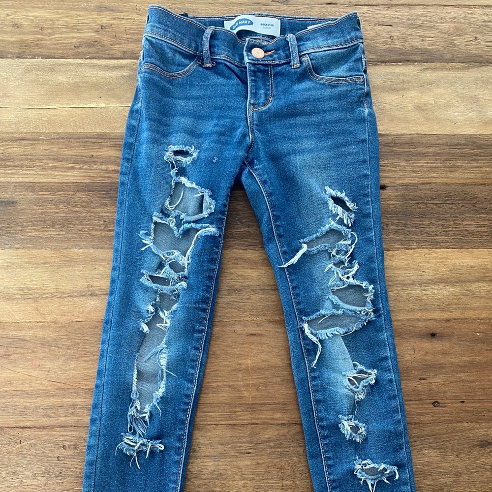 Girls ripped jeans